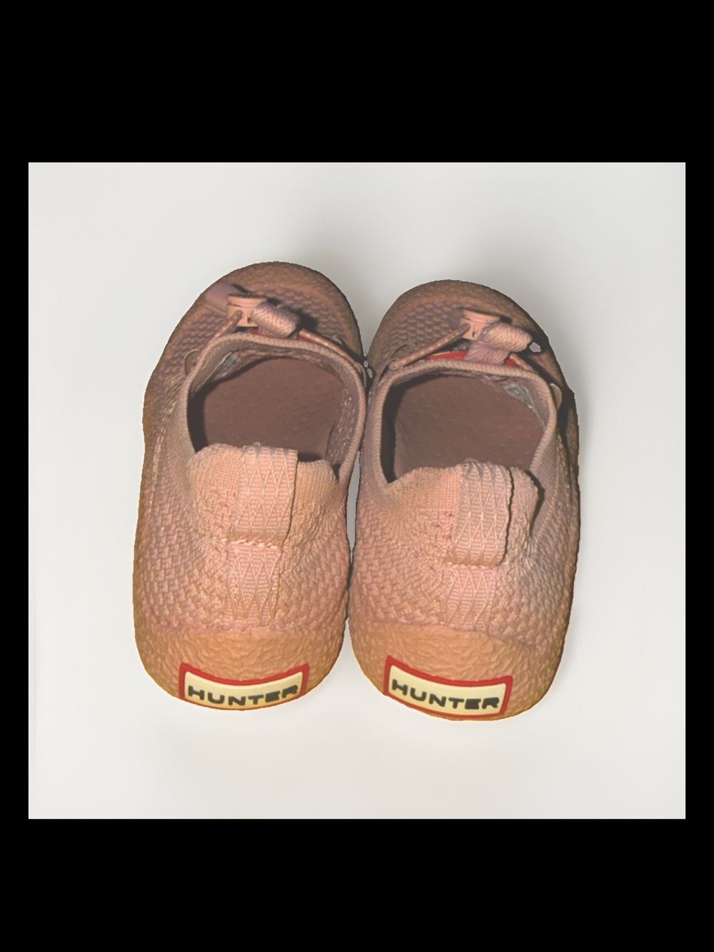 Hunter Kids Peach Slip-On Knit Sneakers